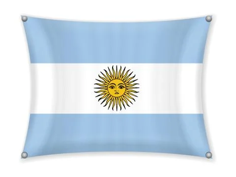 Waving Argentina flag Stock Illustration