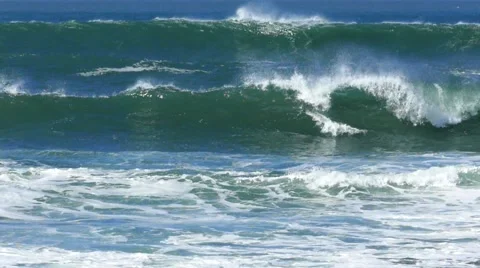 Waving Atlantic ocean Stock Footage 55416698