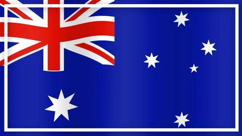 Waving Australian Flag Grid Background Loop for National Celebration Stock Footage 341715284
