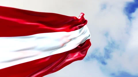 Waving Austria Flag. Austrian Flag Video Stock Footage 238453397