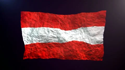 Waving Austria flag on dark background. Stock Footage 179956260