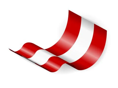 Waving Austria flag Stock Illustration