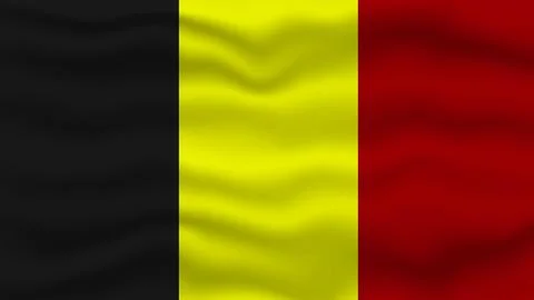 Waving the Belgian flag. Vector illustration Stock Illustration