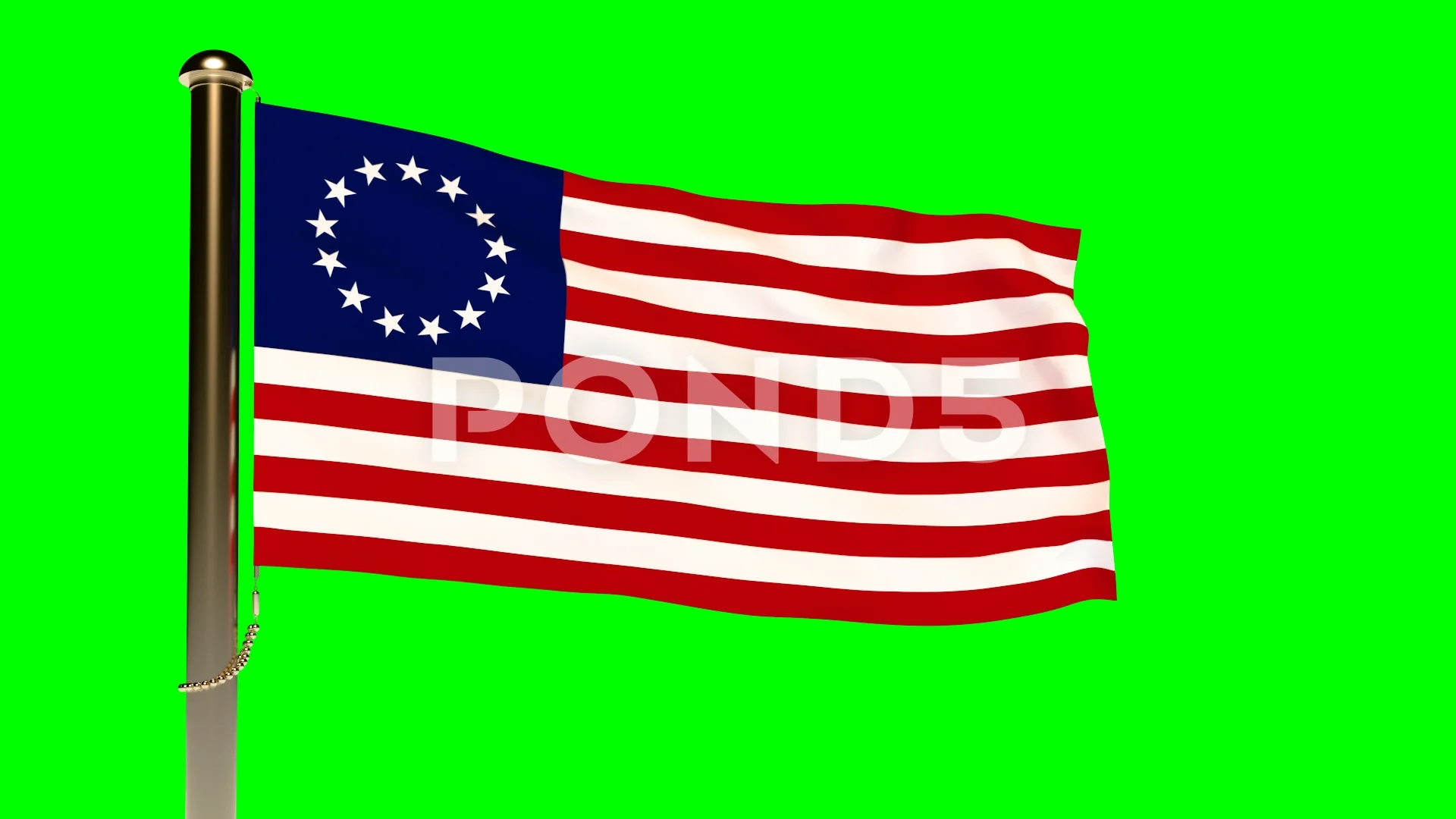 American Flag 13 Colonies Waving