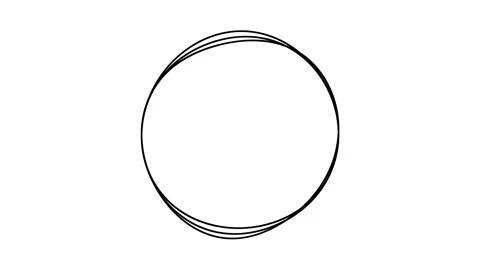 Waving black circle, abstract doodle frame animation Stock Footage 164789209