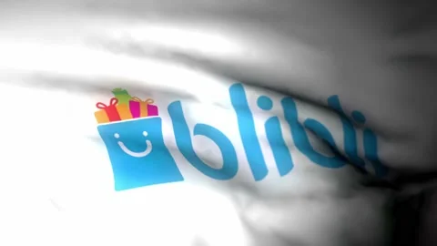 Waving BLIBLI  flag for background video Video stock 225209570