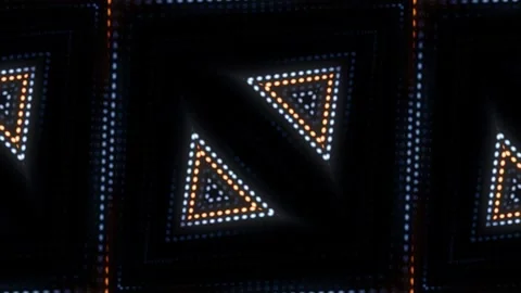 Waving, blinking doted lines in triangles background Stock Footage 252556811