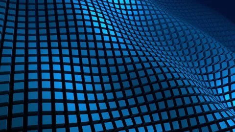 Waving Blue Abstract Blocks Background Stock Footage 134255622