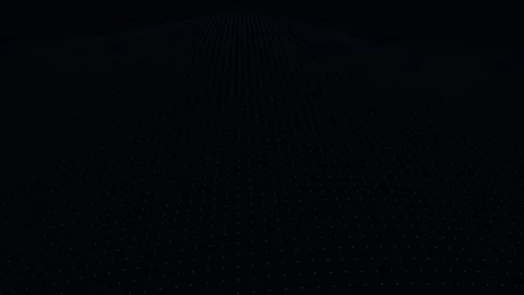 Waving Blue Digital Mesh of Glowing Points Forming Soft Rolling Hills under.. Видео 345981692