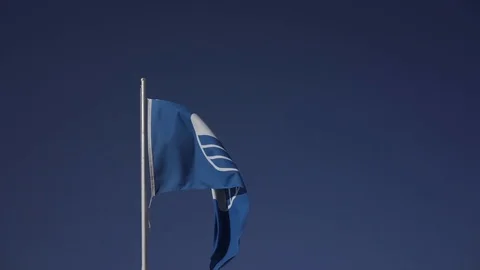 Waving blue flag of 2018 Stock Footage 102495230