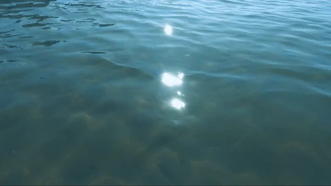 Waving, blue water surface Stock Footage 129446133