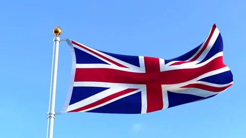 Waving British Flag 스톡 동영상 91350550
