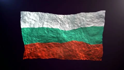 Waving Bulgaria  flag on dark background. Stock Footage 181123409