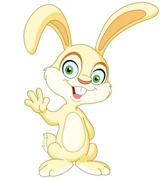 Waving bunny Stock Illustration