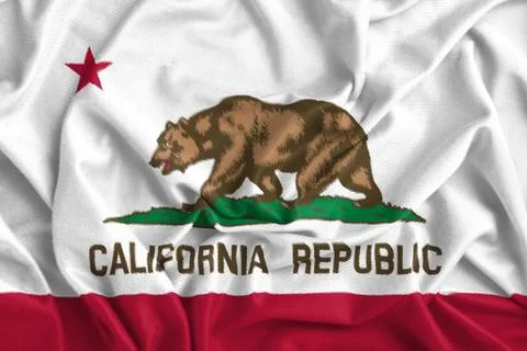 Waving California State Flag Stock Photos
