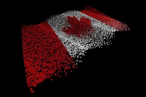Waving Canadian flag Stock Illustration