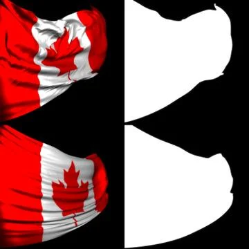 Waving Canadian Flags Illustrazione stock