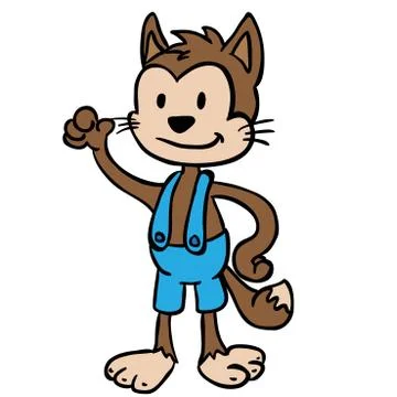 Waving cat Stock Illustration