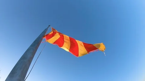 Waving Catalonia Flag Stock Footage 127655689