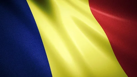 Waving Chad Flag Stock Footage 100177897