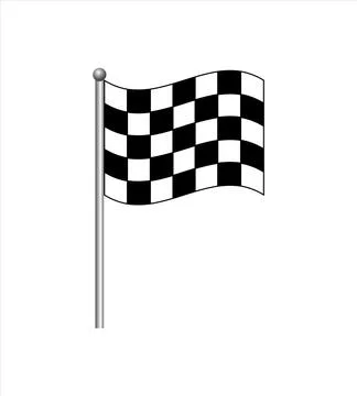 Waving Checkered Flag Stock-Illustration