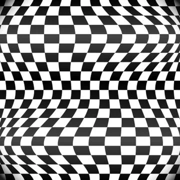 Waving checkered pattern イラスト素材