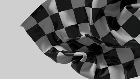 Waving checkered racing flag finish line concept background Vídeo Stock 343426312