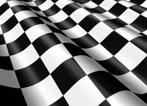 Waving chequered flag Stock Illustration