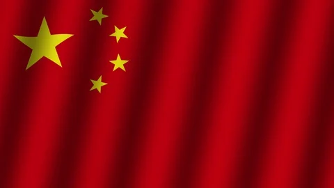Waving  Chinese flag. Stock Footage 113634297