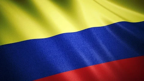 Waving Colombia Flag Stock Footage 100084230