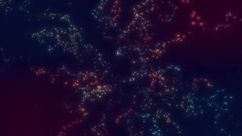 Waving colorful tiny particles motion background Stock Footage 257798159
