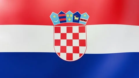 Waving Croatian Flag Stock Footage 292527834