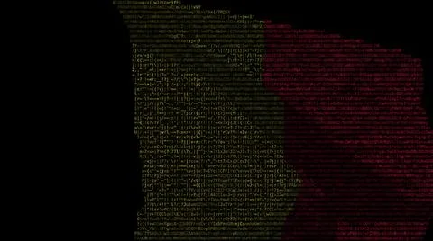Waving digital flag of Belgium on computer screen, 3d rendering 스톡 일러스트
