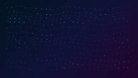 Waving digital network grid with glowing blue and purple nodes Stock Footage 337038881