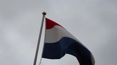 Waving Dutch flag Stock Footage 41828759