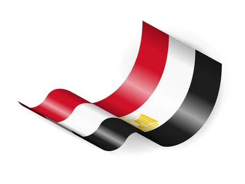 Waving Egypt flag Stock Illustration