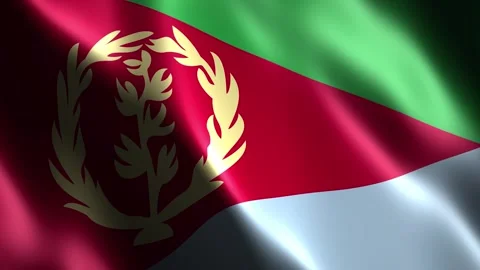Waving Eritrea national flag Stock-Footage 348683003
