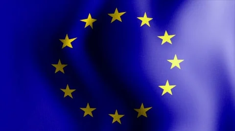 Waving euro flag Stock Footage 7751758