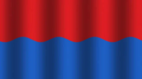 Waving fabric pattern in red and blue colors Stock Footage 338226550