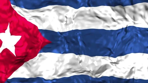 Waving fabric texture of the flag of Cuba Stock Footage 89897489