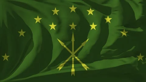Waving Flag of The Adygea Stock Footage 295719022