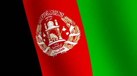 Waving flag   of Afghanistan Stock Footage 12236801