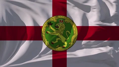 Waving Flag of The Alderney Stock Footage 295747654