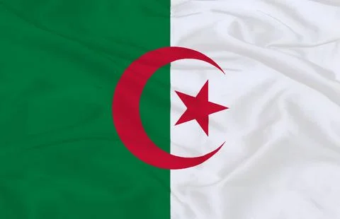 Waving Flag of Algeria Stock Illustration