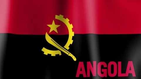 Waving Flag of Angola Stock Footage 78071080