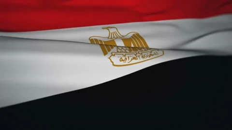Waving Flag Animation loop: Egypt Stock Footage 33422189