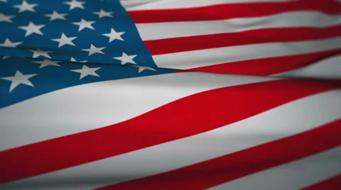 Waving Flag Animation loop: USA Stock Footage 33422193