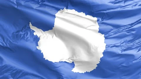 Waving flag of Antarctica Continent. Loop Stock Footage 232723986