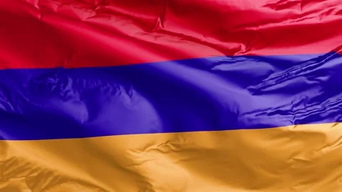 Waving flag of Armenia Republic. Loop Stock Footage 232723991