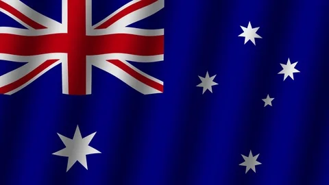 Waving flag of Australia . Animation. Stock Footage 113913868